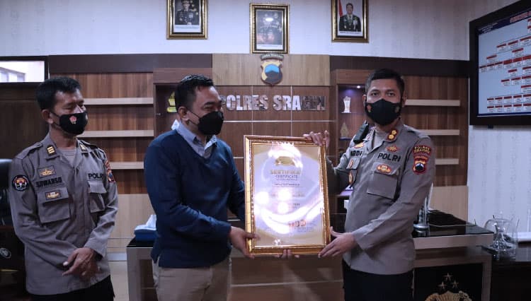 Raih Anugerah TIMES Indonesia, Kapolres Sragen: Jurnalisme Positif Menunjang Keamanan Wilayah
